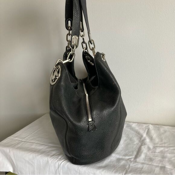 MICHAEL KORS Black Fulton Bedford Hobo Shoulder Bag Selma Raven Hamilton Tote - Picture 2 of 9